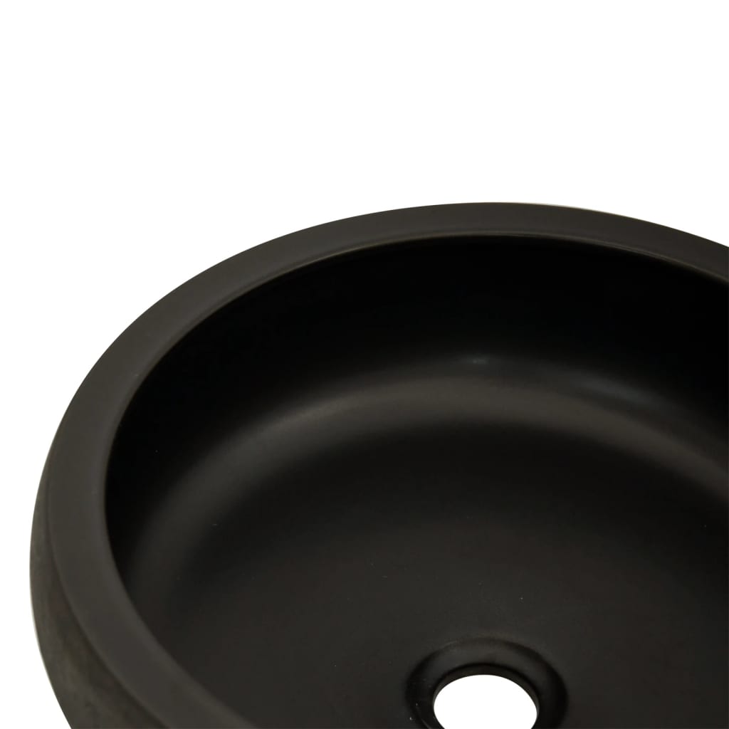Countertop sink, black/brown, 41x14cm, ceramic