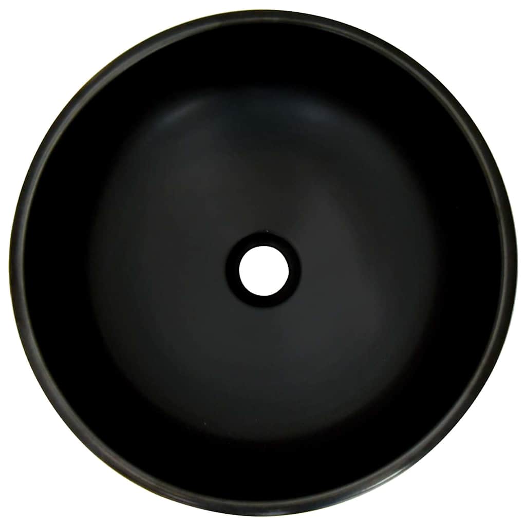 Countertop basin, black/blue, 41x14cm, ceramic