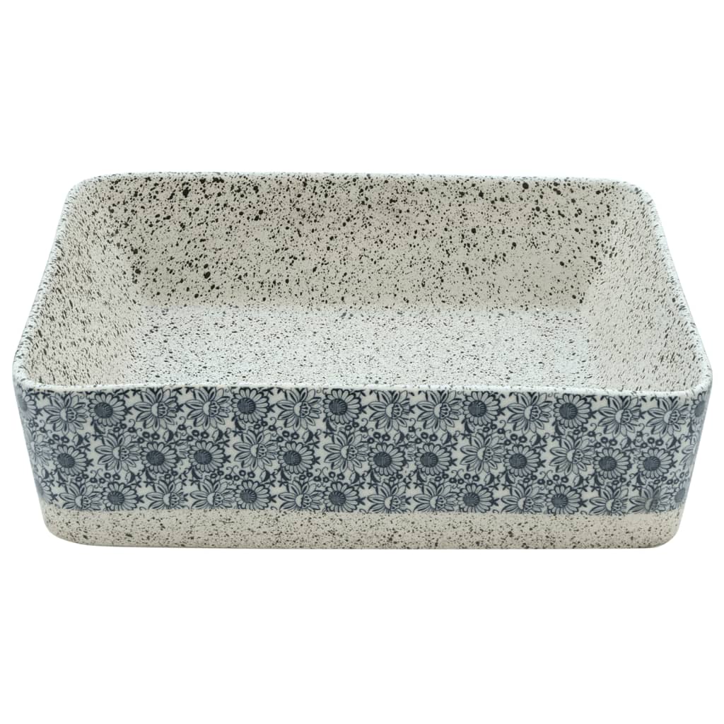 Izlietne, pelēka un zila, 46x35,5x13cm, keramika