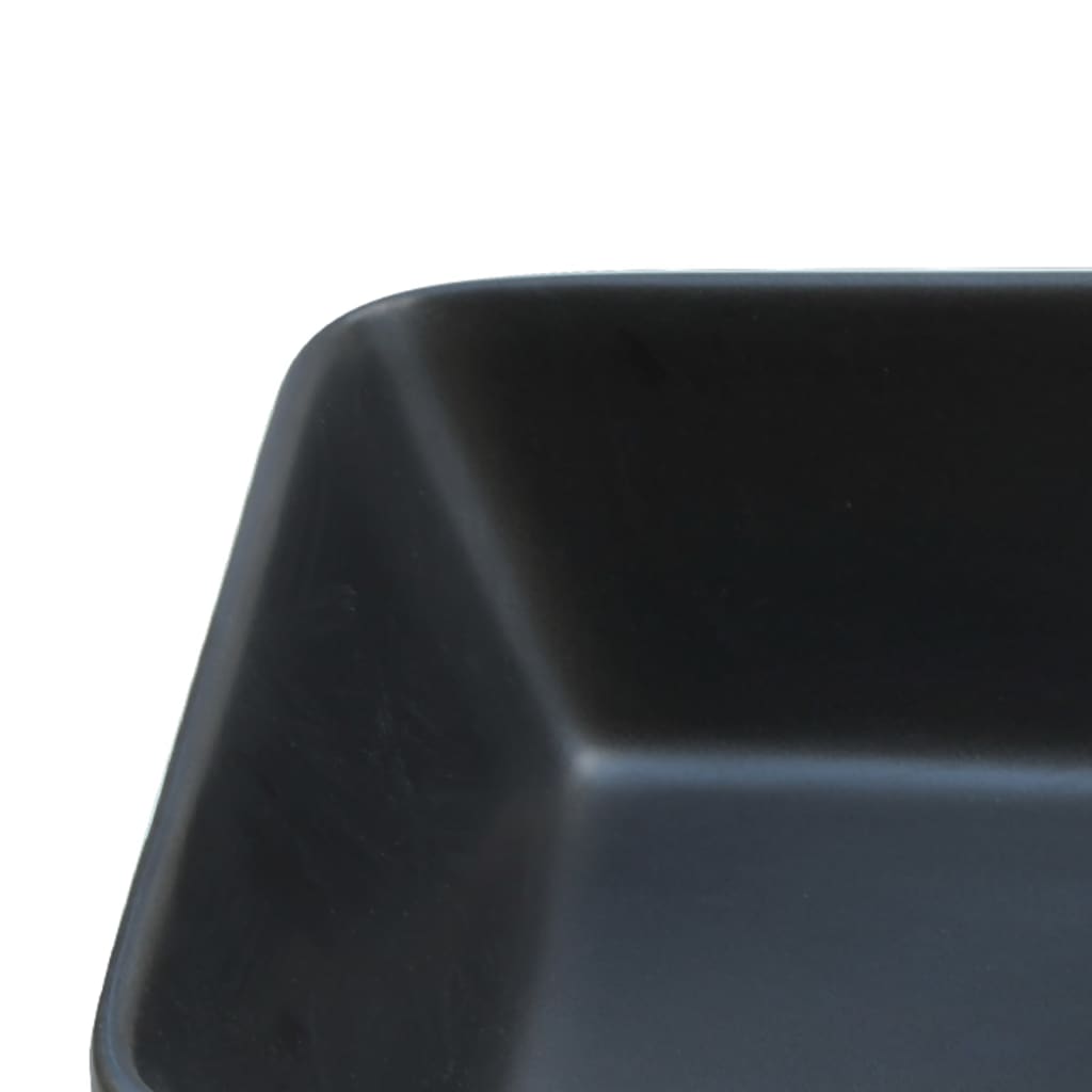Basin, black and brown, 46x35.5x13cm, ceramic