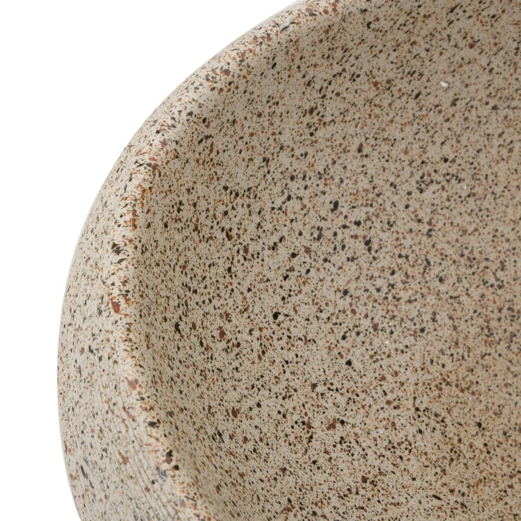Countertop sink, sand, 59x40x15cm, ceramic, oval