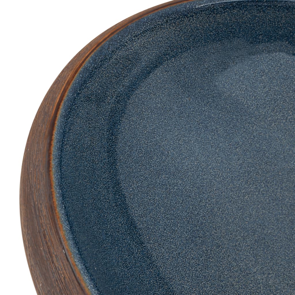 Countertop washbasin, brown/blue, 59x40x15, ceramic