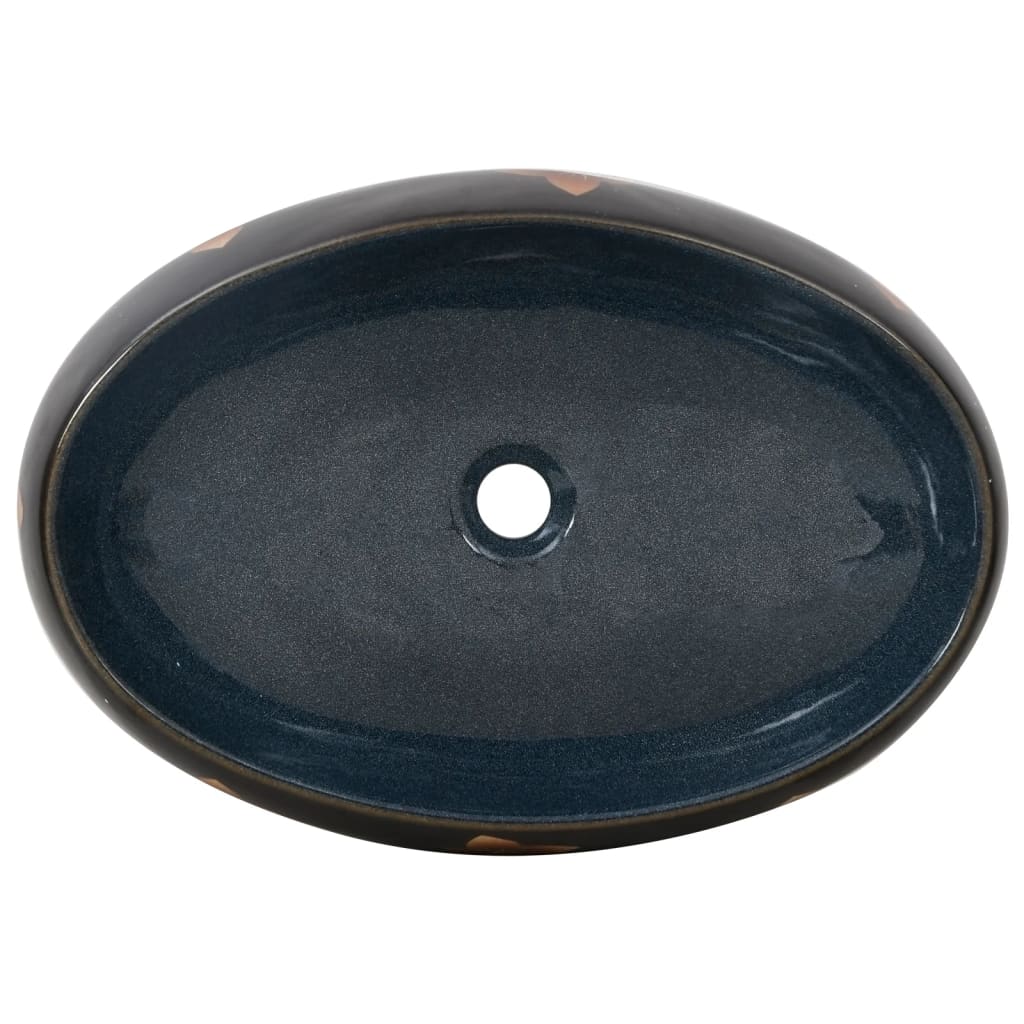 Praustuvas VINTAGE, juodas/mėlynas, 59 cm.