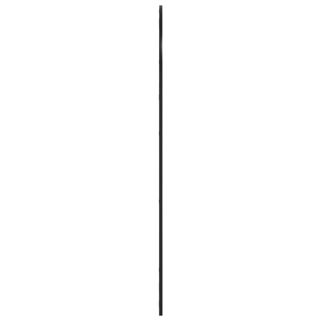 Wall mirror, black, 80x140cm, iron, arched