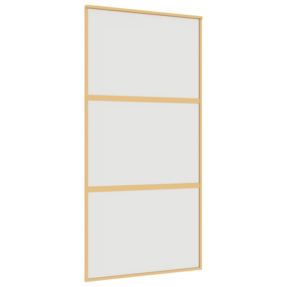 Stumdomos durys, auksinės, 102,5x205cm, ESG stiklas/aliuminis
