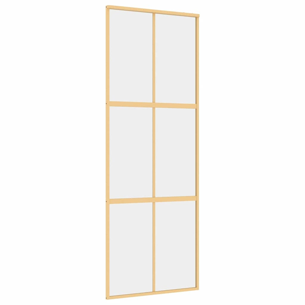 Stumdomos durys, auksinės, 76x205cm, ESG stiklas ir aliuminis