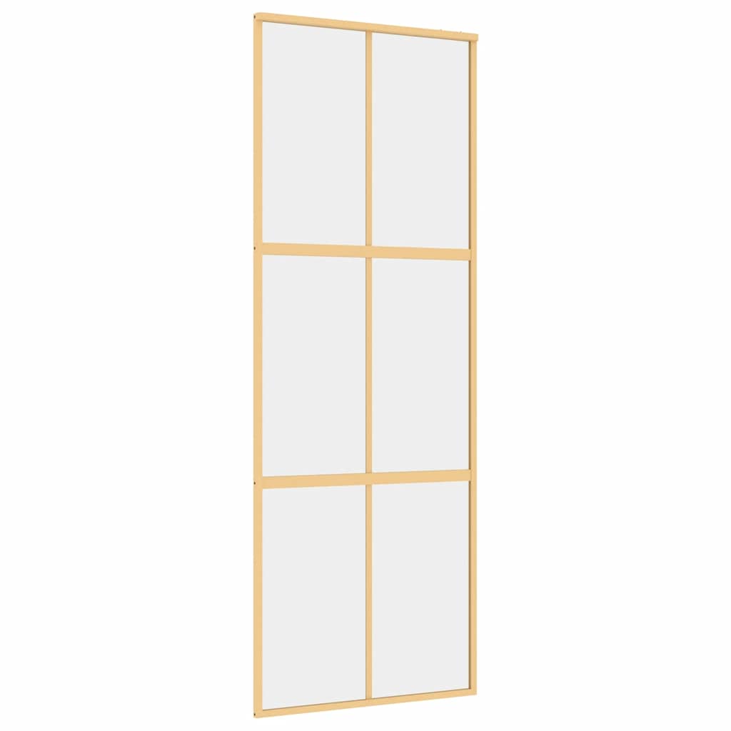 Stumdomos durys, auksinės, 76x205cm, ESG stiklas ir aliuminis