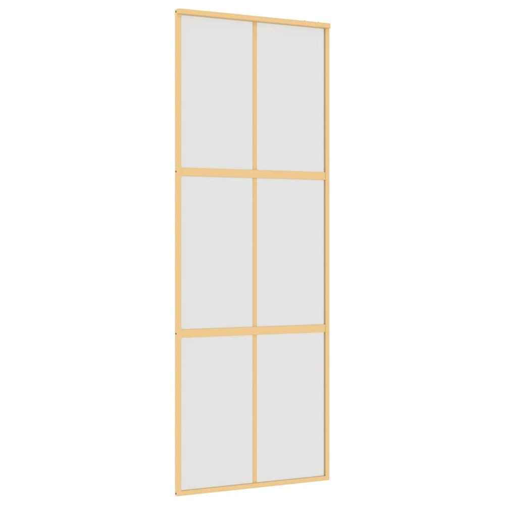Stumdomos durys, auksinės, 76x205cm, ESG stiklas ir aliuminis