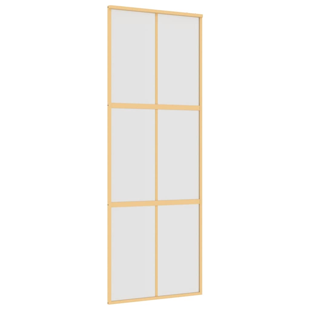 Stumdomos durys, auksinės, 76x205cm, ESG stiklas ir aliuminis