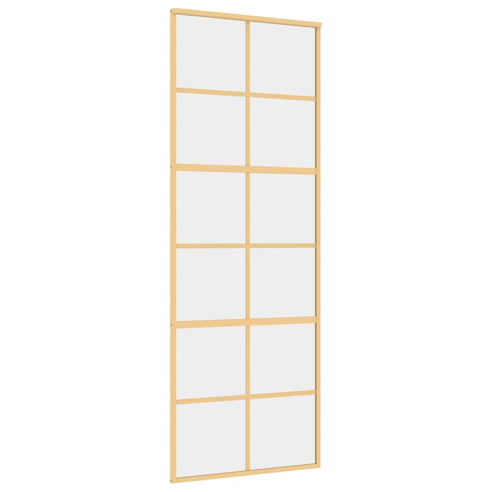 Stumdomos durys, auksinės, 76x205cm, ESG stiklas ir aliuminis