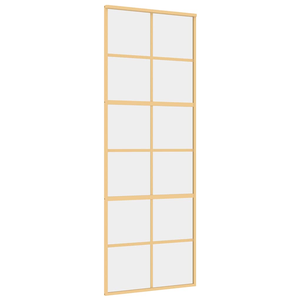 Stumdomos durys, auksinės, 76x205cm, ESG stiklas ir aliuminis