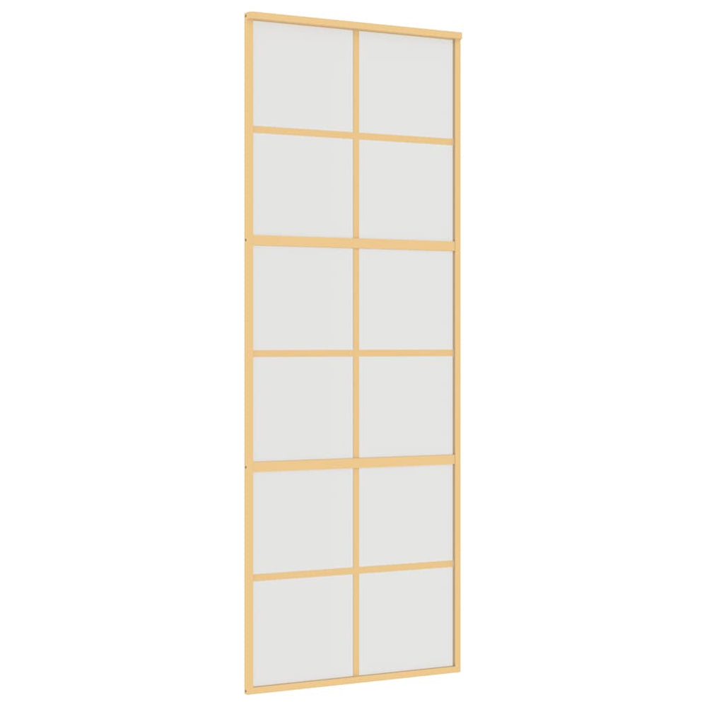 Stumdomos durys, auksinės, 76x205cm, ESG stiklas ir aliuminis