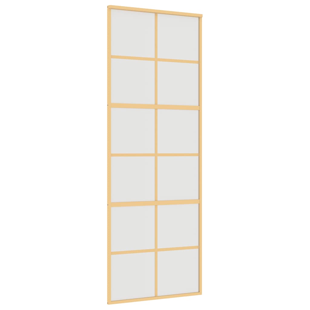 Stumdomos durys, auksinės, 76x205cm, ESG stiklas ir aliuminis