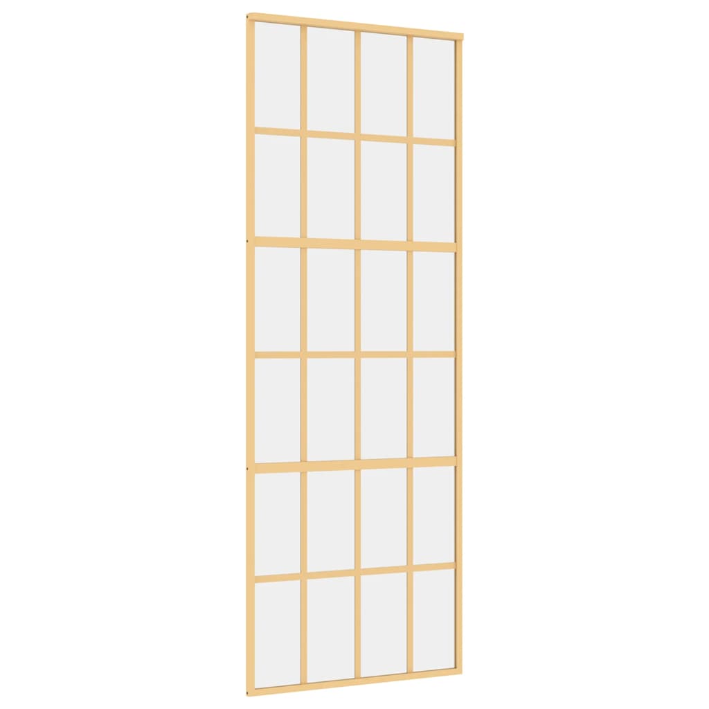 Stumdomos durys, auksinės, 76x205cm, ESG stiklas ir aliuminis