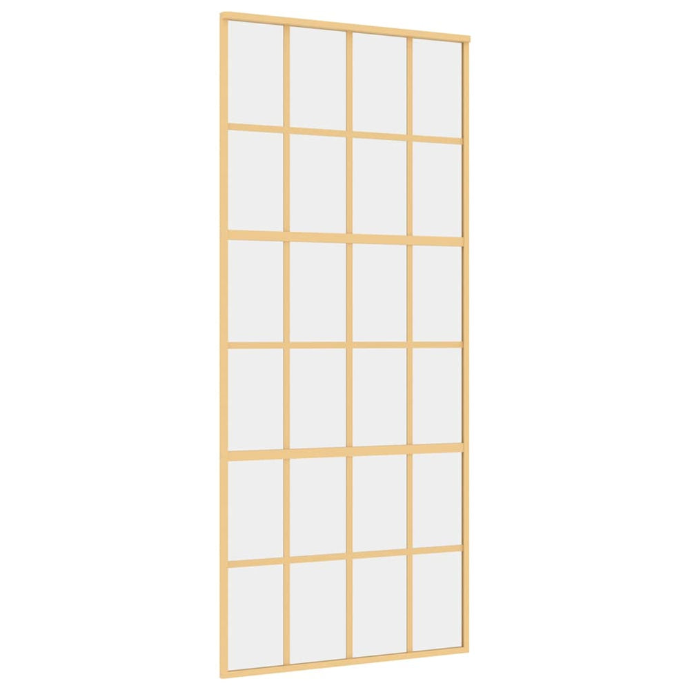 Stumdomos durys, auksinės, 90x205cm, ESG stiklas ir aliuminis