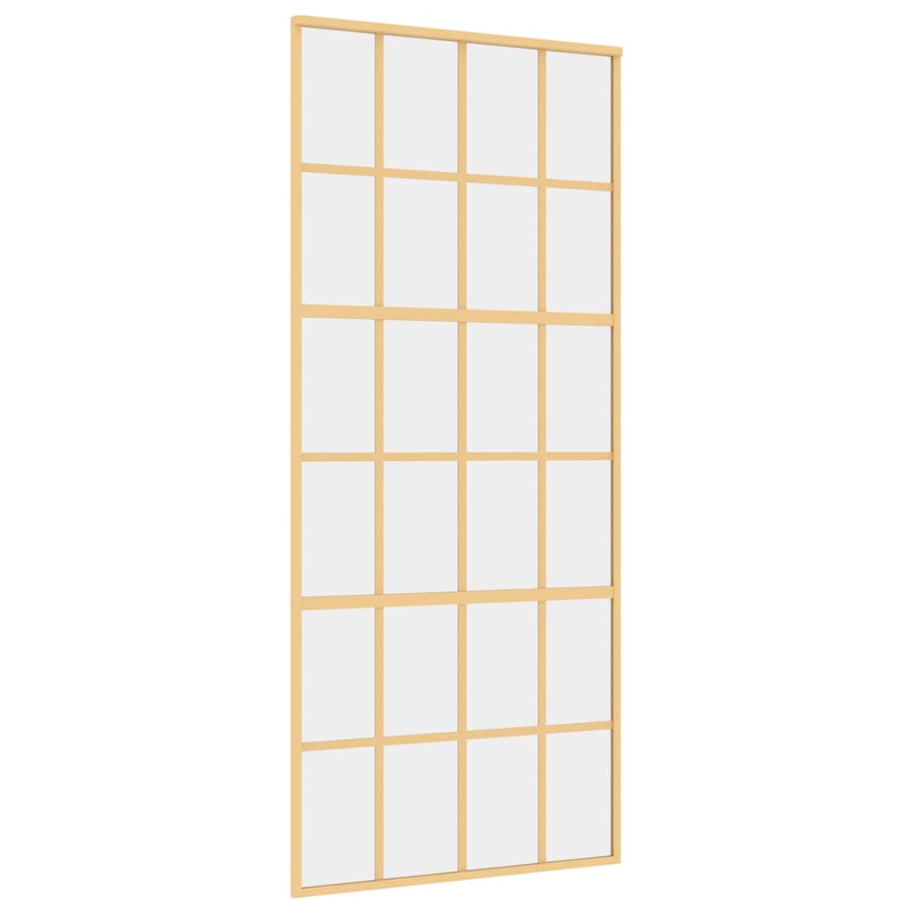 Stumdomos durys, auksinės, 90x205cm, ESG stiklas ir aliuminis