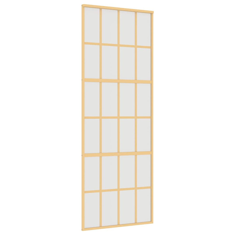Stumdomos durys, auksinės, 76x205cm, ESG stiklas ir aliuminis