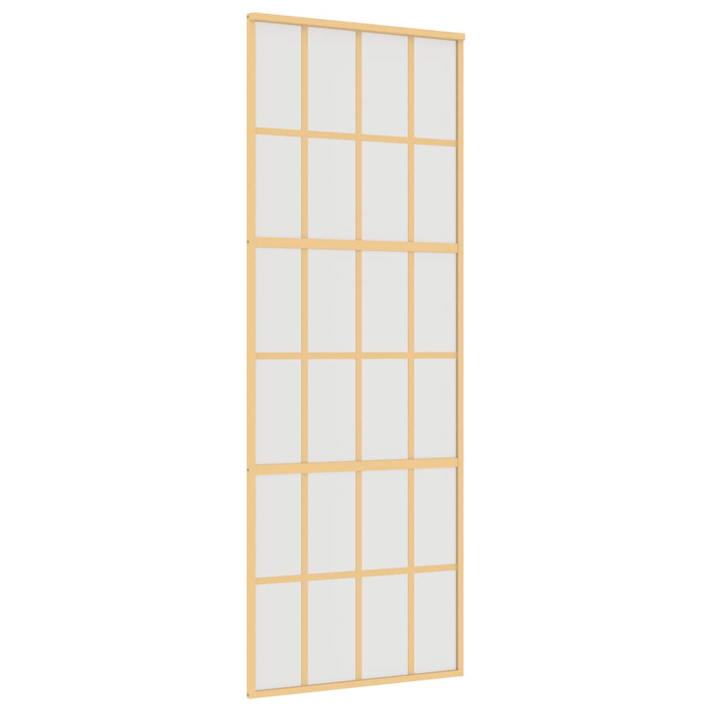 Stumdomos durys, auksinės, 76x205cm, ESG stiklas ir aliuminis