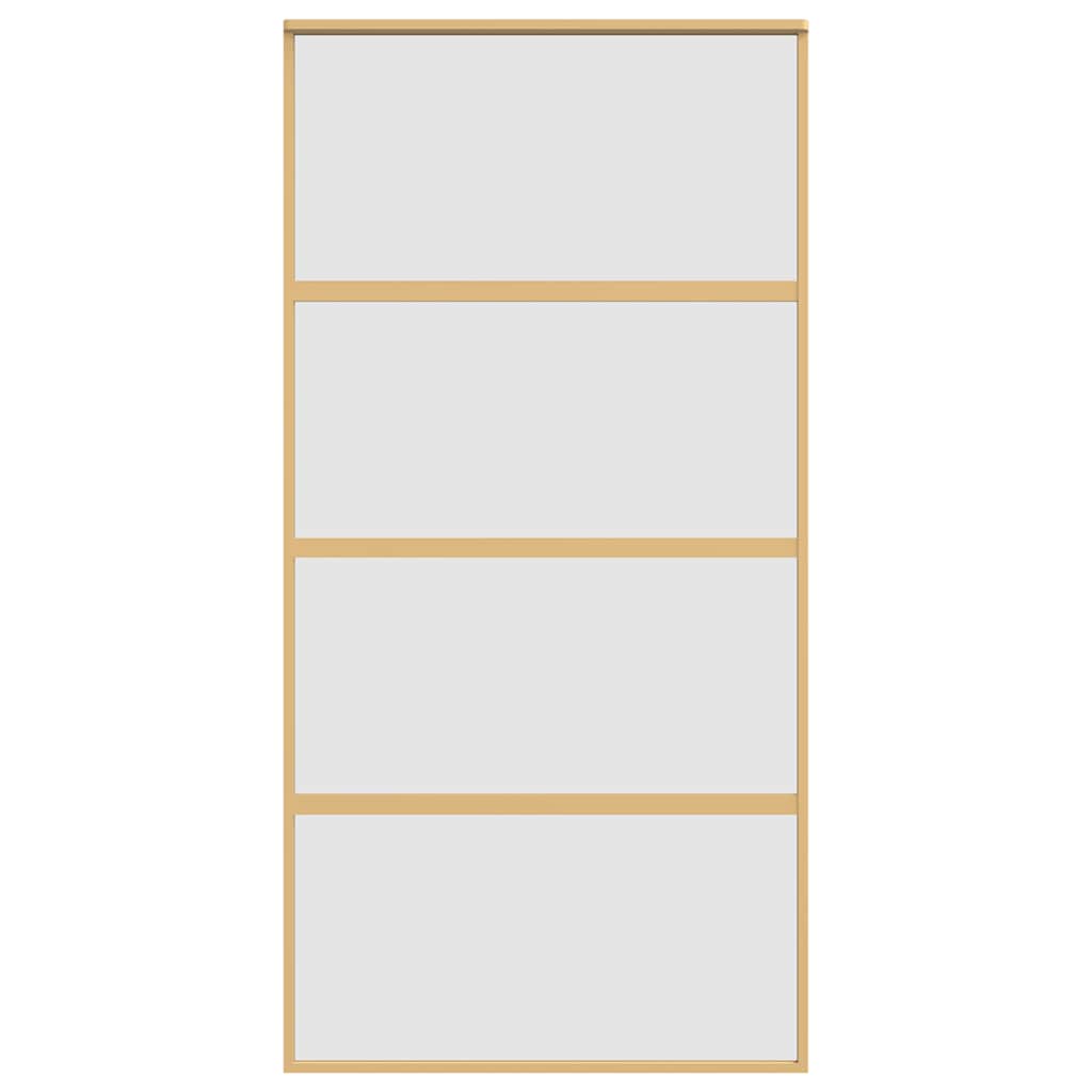 Sliding door, gold, 102.5x205cm, ESG glass/aluminium