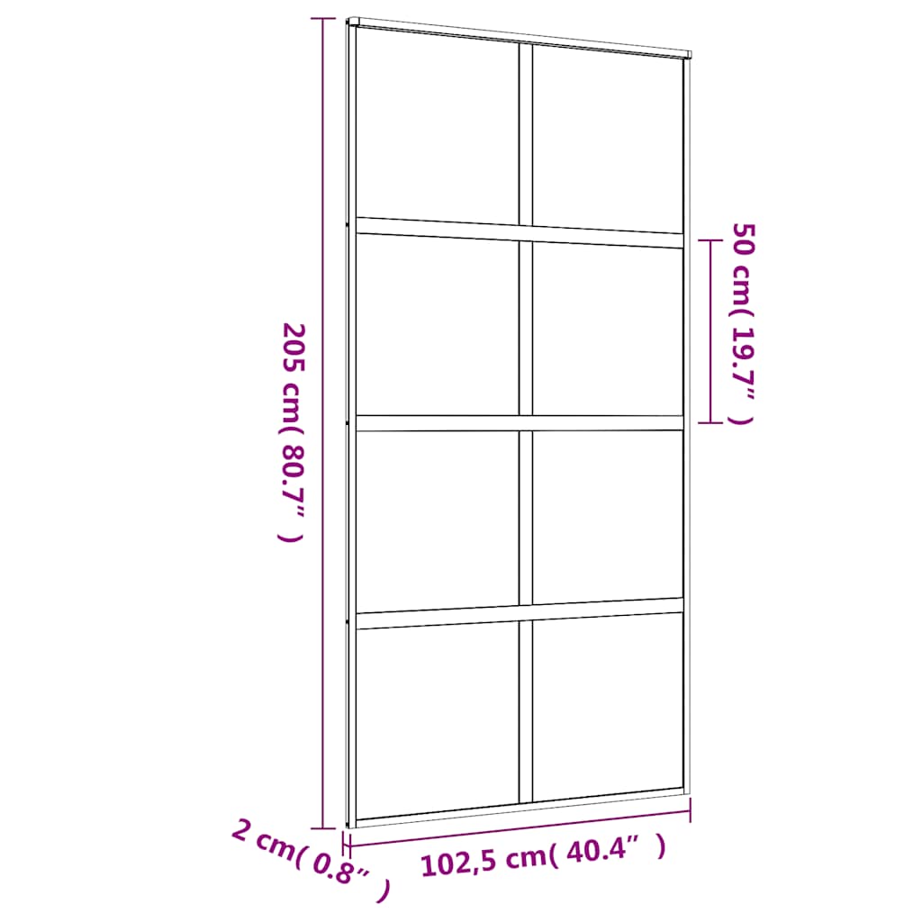 Stumdomos durys, auksinės, 102,5x205cm, ESG stiklas/aliuminis