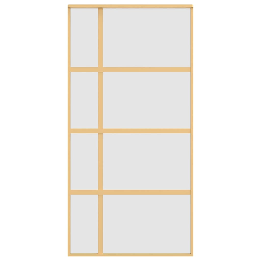 Sliding door, gold, 102.5x205cm, ESG glass/aluminium