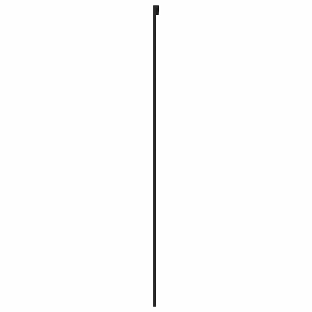 Stumdomos durys, juodos, 90x205cm, grūdintas stiklas/aliuminis