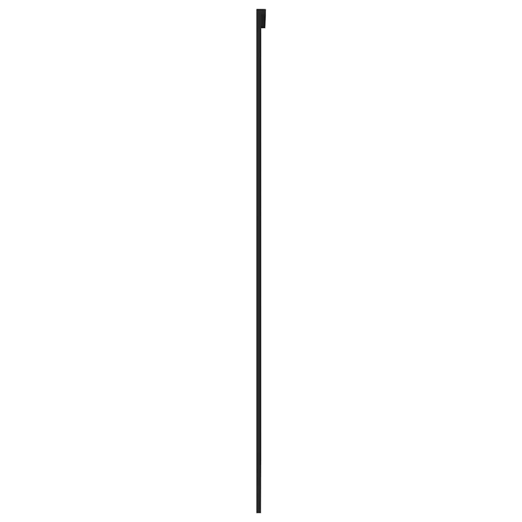 Stumdomos durys, juodos, 102,5x205cm, stiklas ir aliuminis