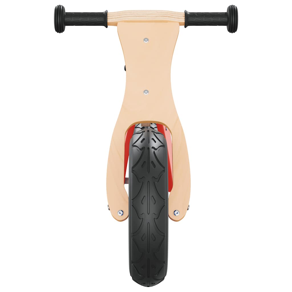 Balance bike with pneumatic tires, red