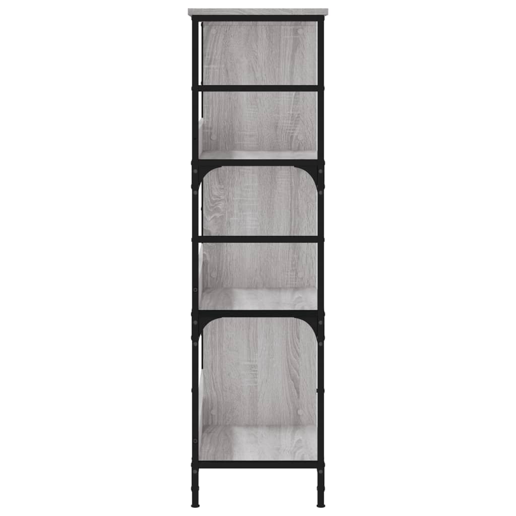 Grāmatu plaukts, pelēks ozols, 78,5x33x117,5cm, inženierijas koks