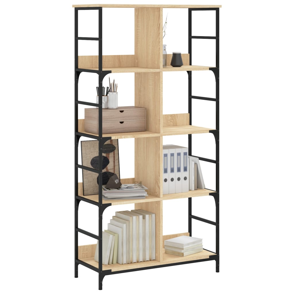 Bookcase, sonoma oak, 78.5x33x153cm, engineered wood
