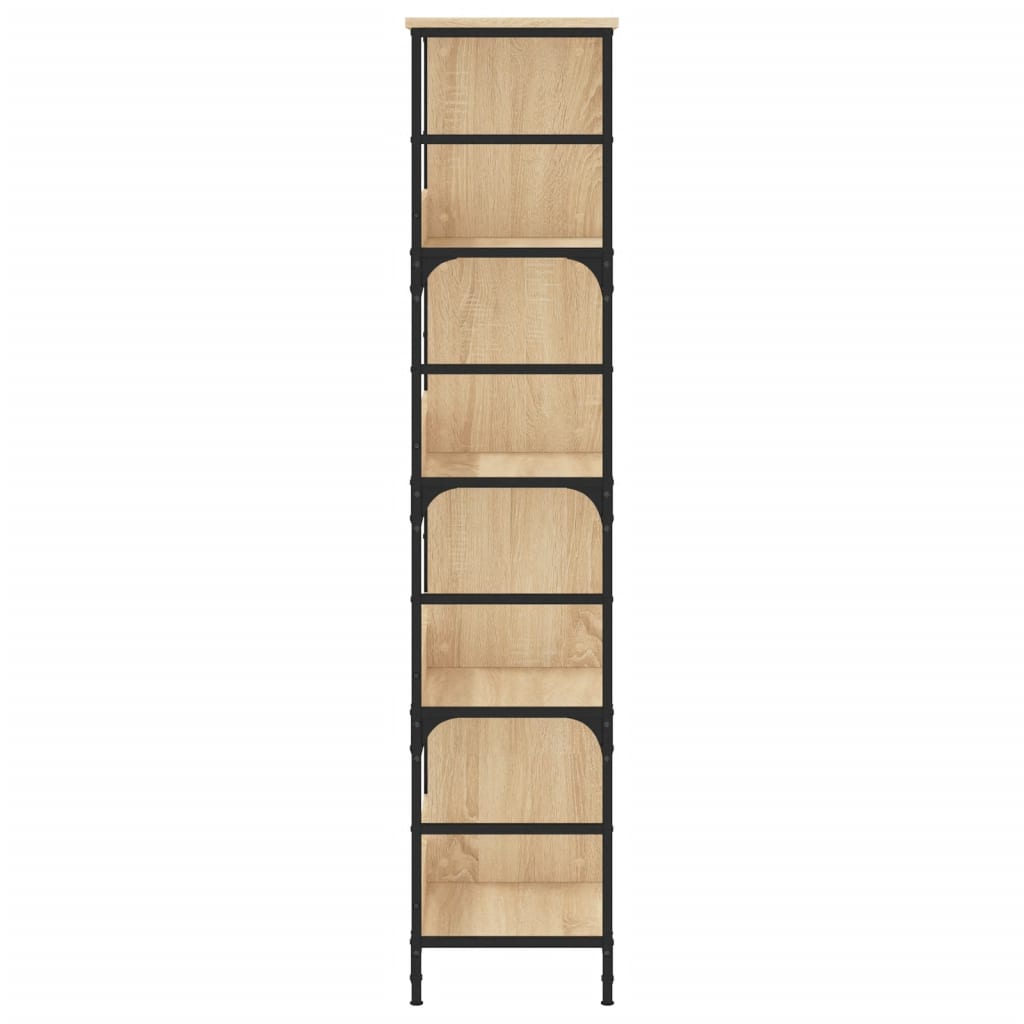 Bookcase, sonoma oak, 78.5x33x153cm, engineered wood