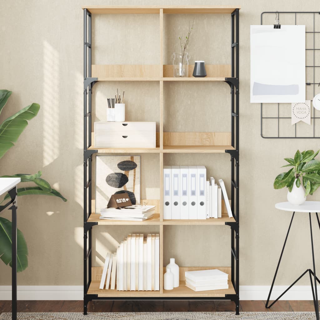 Bookcase, sonoma oak, 78.5x33x153cm, engineered wood