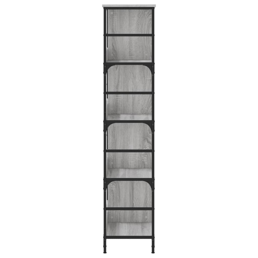Knygų lentyna, pilka ąžuolo, 78,5x33x153cm, apdirbta mediena