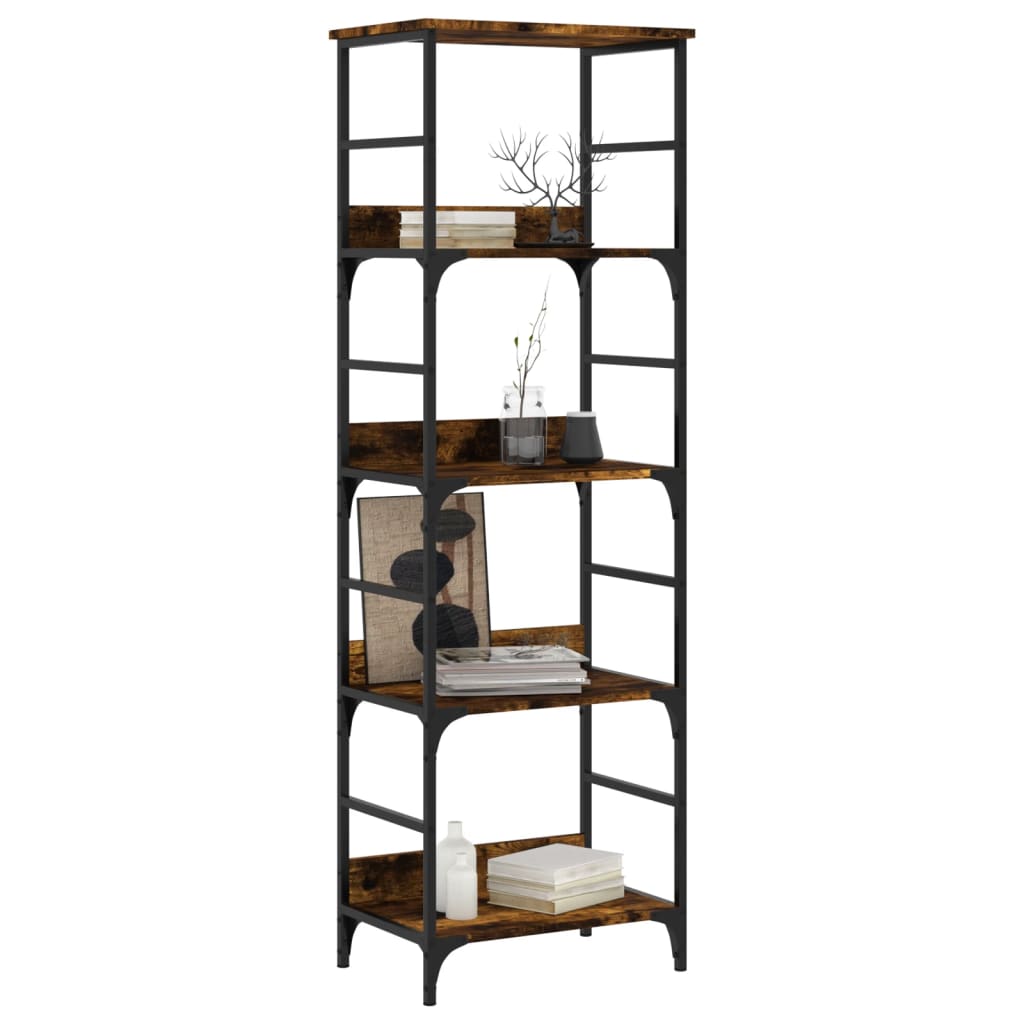 Bookcase, smoky oak, 50x33x153cm, engineered wood