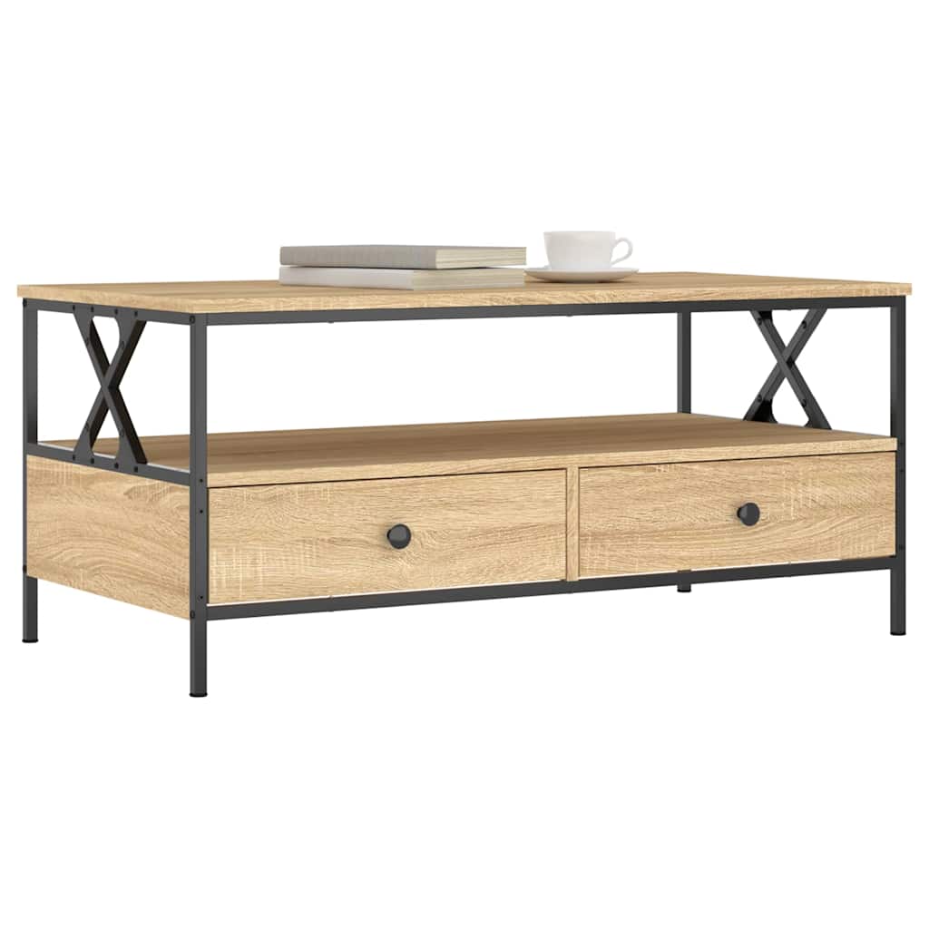 Coffee table, sonoma oak, 100x51x45cm, engineered wood