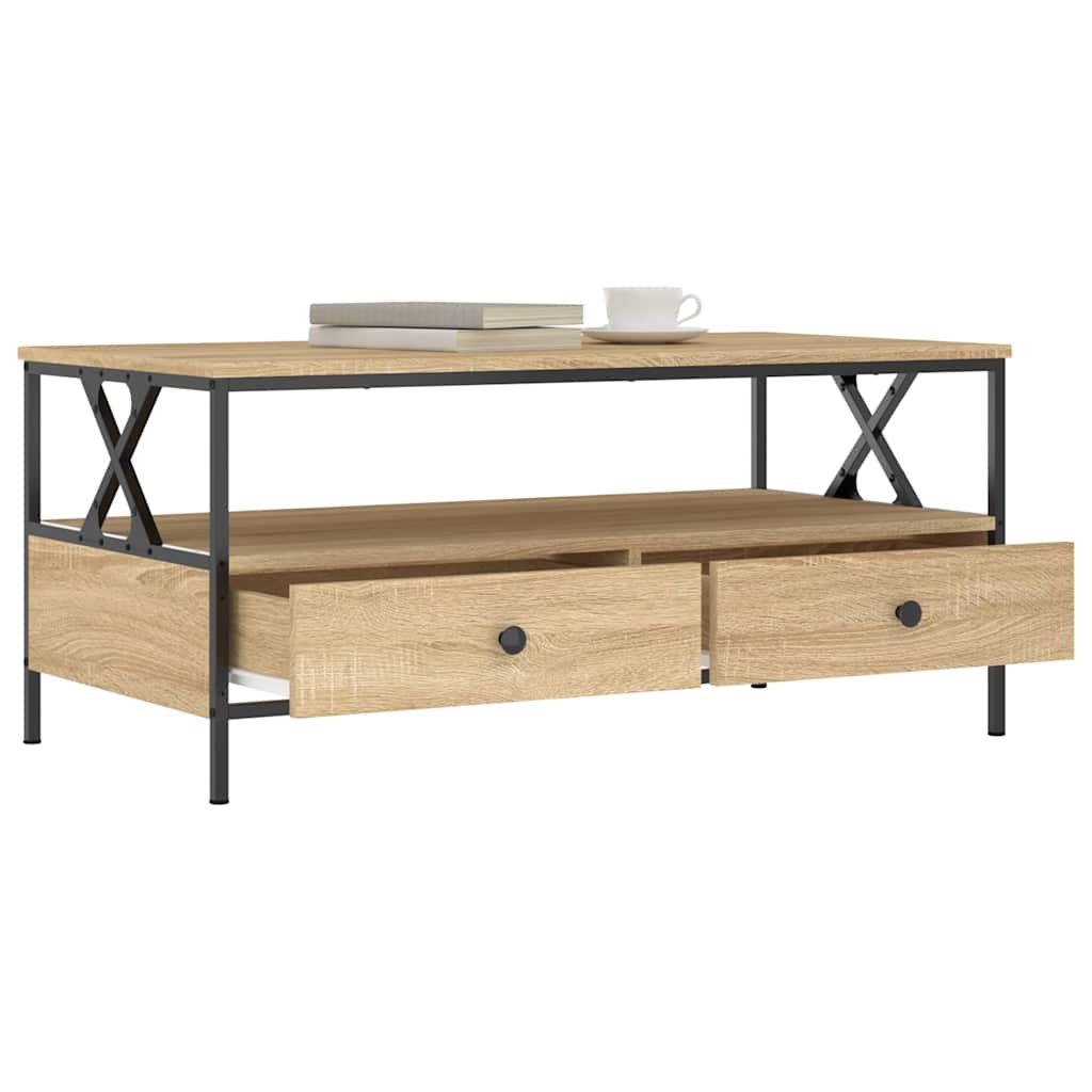 Coffee table, sonoma oak, 100x51x45cm, engineered wood