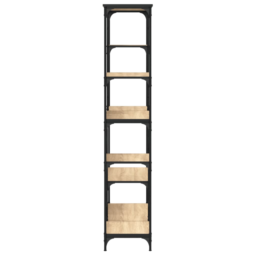 Grāmatu plaukts, ozola, 99x35,5x176cm, apstrādāta koksne/tērauds
