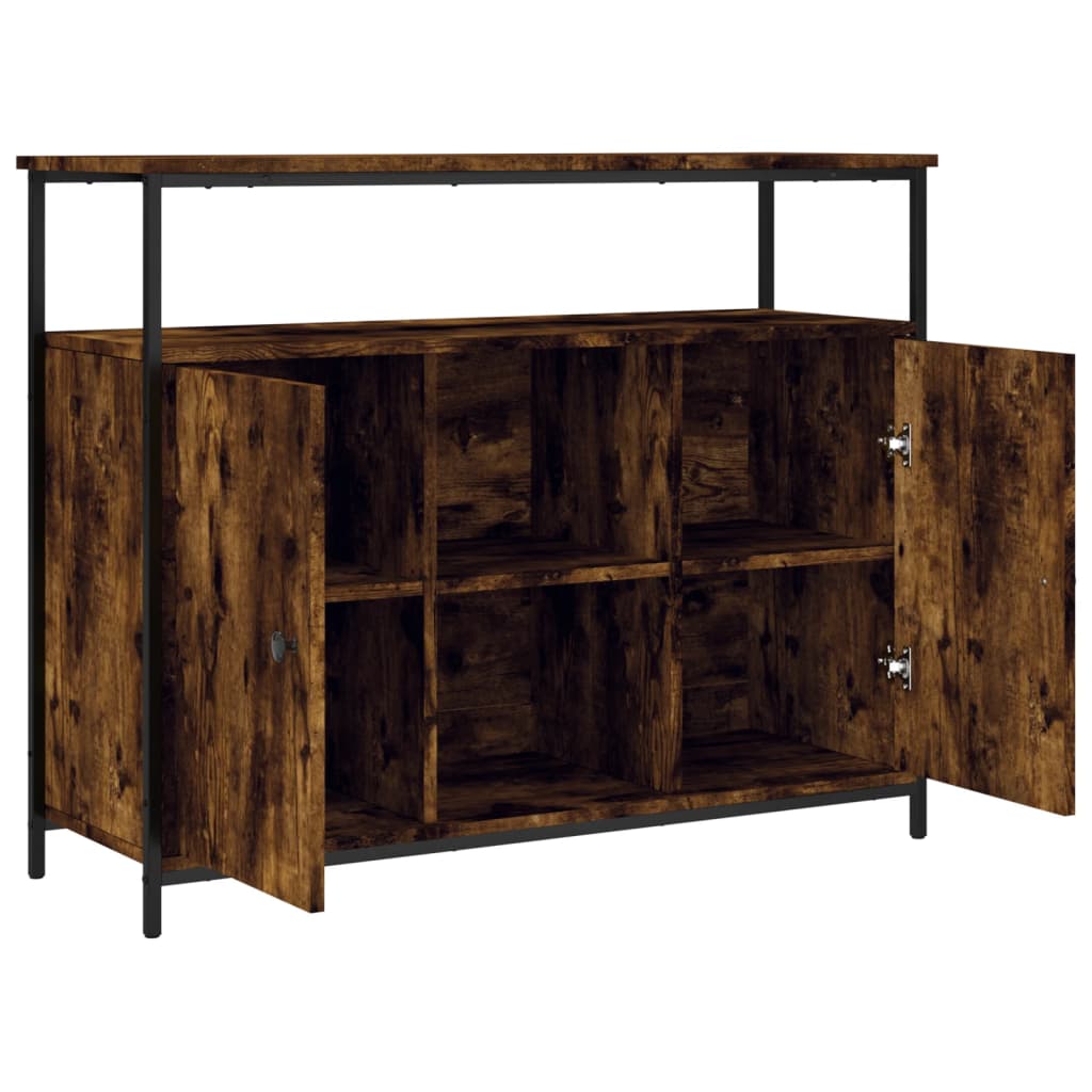 Sideboard, smoked oak, 100x35x80cm, engineered wood
