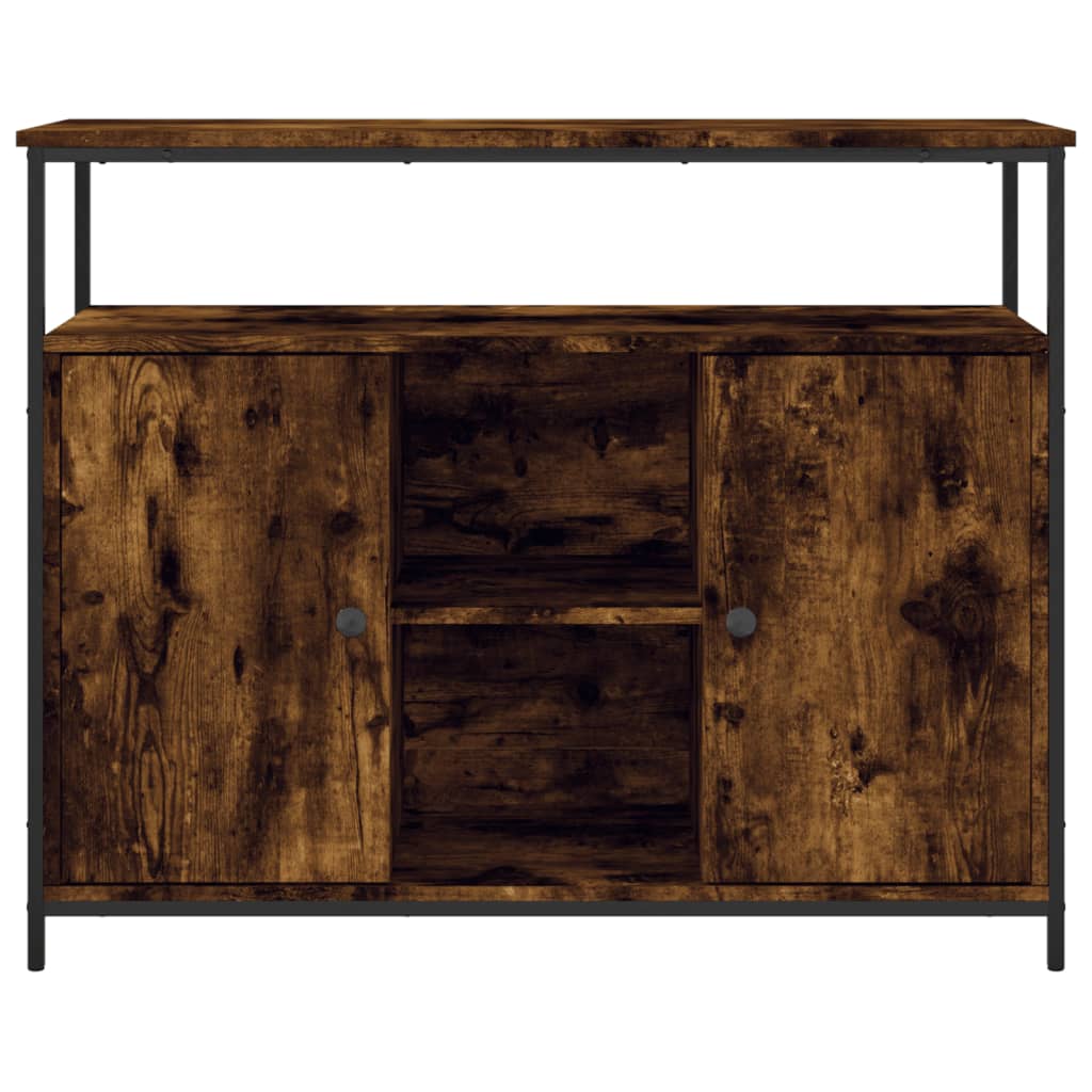 Sideboard, smoked oak, 100x35x80cm, engineered wood