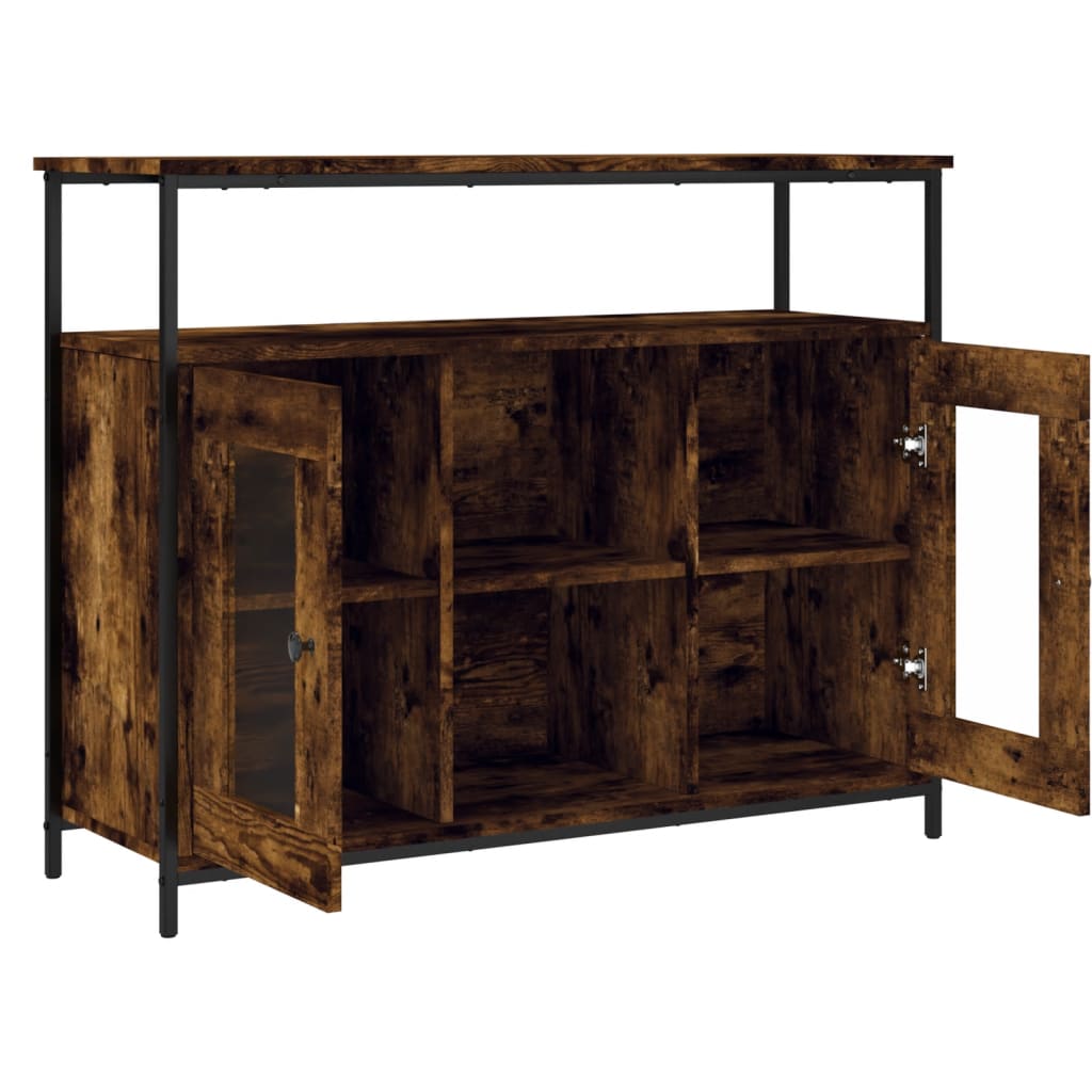 Sānu skapītis, dūmu ozols, 100x35x80cm, apstrādāta koksne