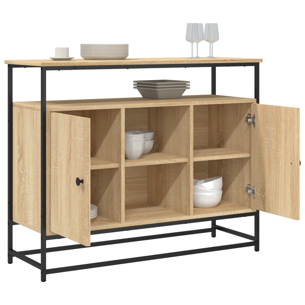 Sideboard, Sonoma oak, 100x35x80cm, engineered wood