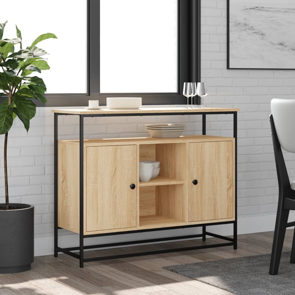 Sideboard, Sonoma oak, 100x35x80cm, engineered wood