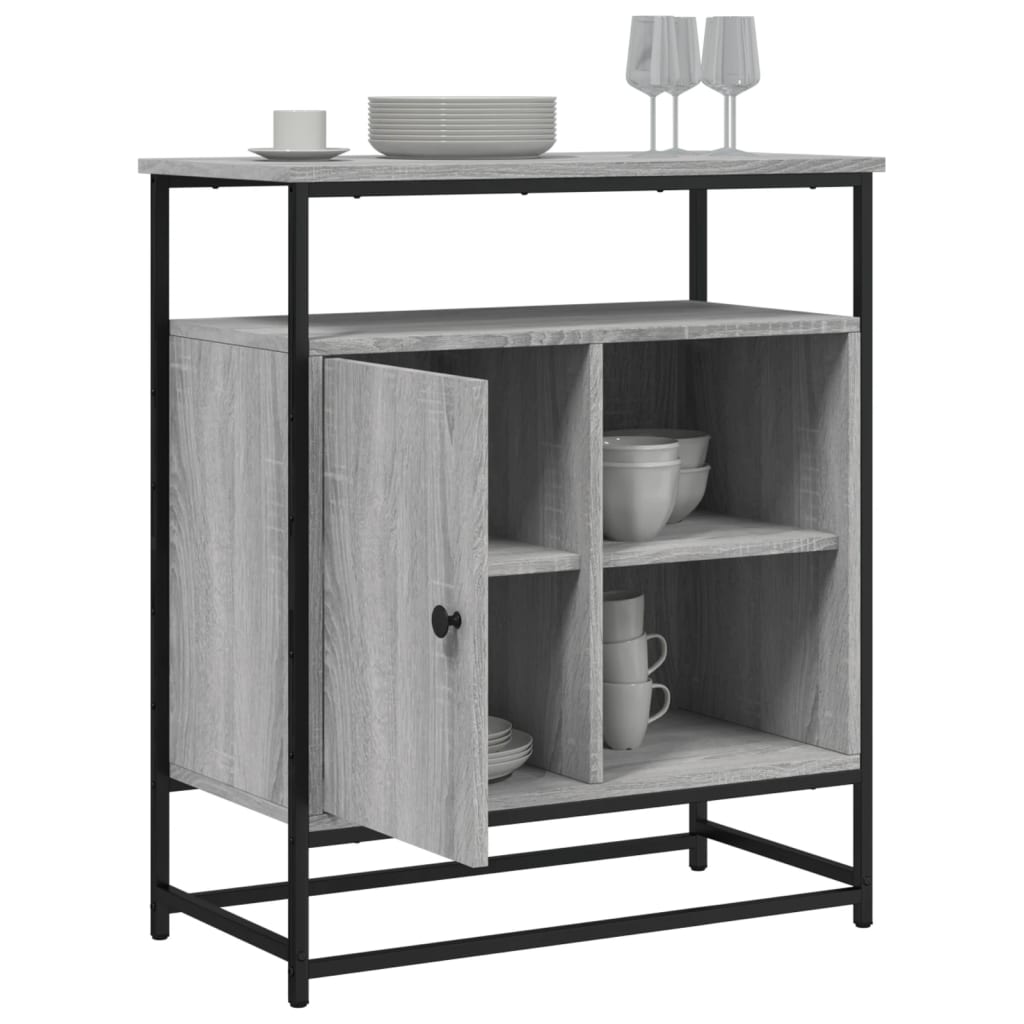 Sideboard, grey oak, 69x35x80cm, engineered wood