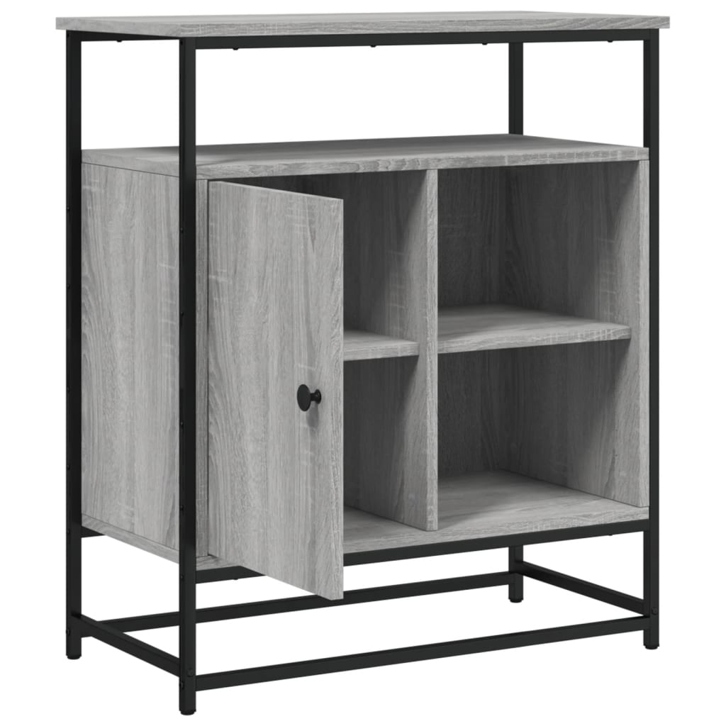 Sideboard, grey oak, 69x35x80cm, engineered wood