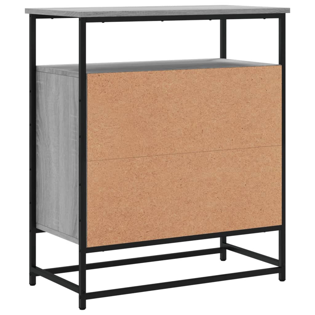 Sideboard, grey oak, 69x35x80cm, engineered wood