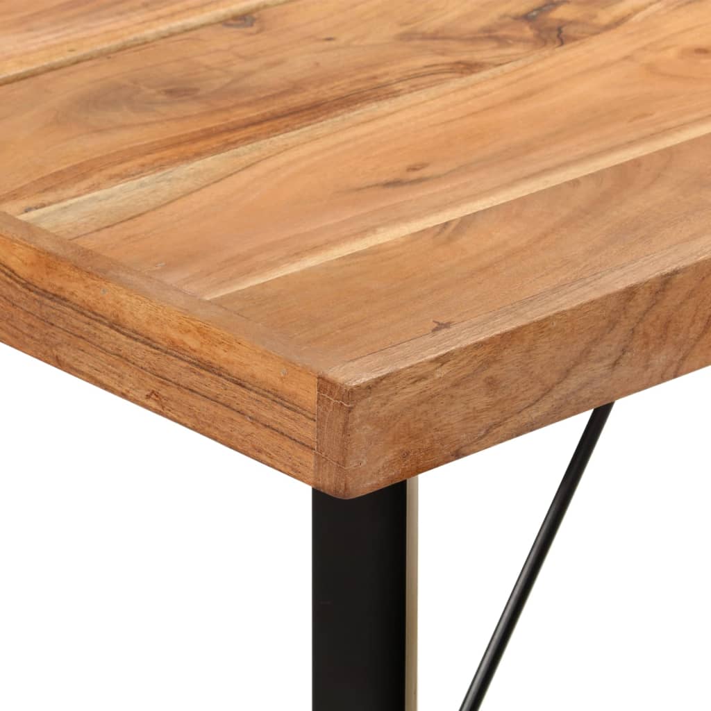 Bar table, 150x70x107cm, solid acacia wood and iron