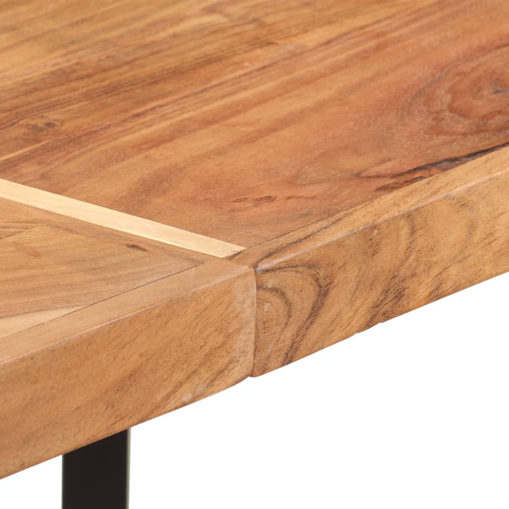 Bar table, 150x70x107cm, solid acacia wood and iron