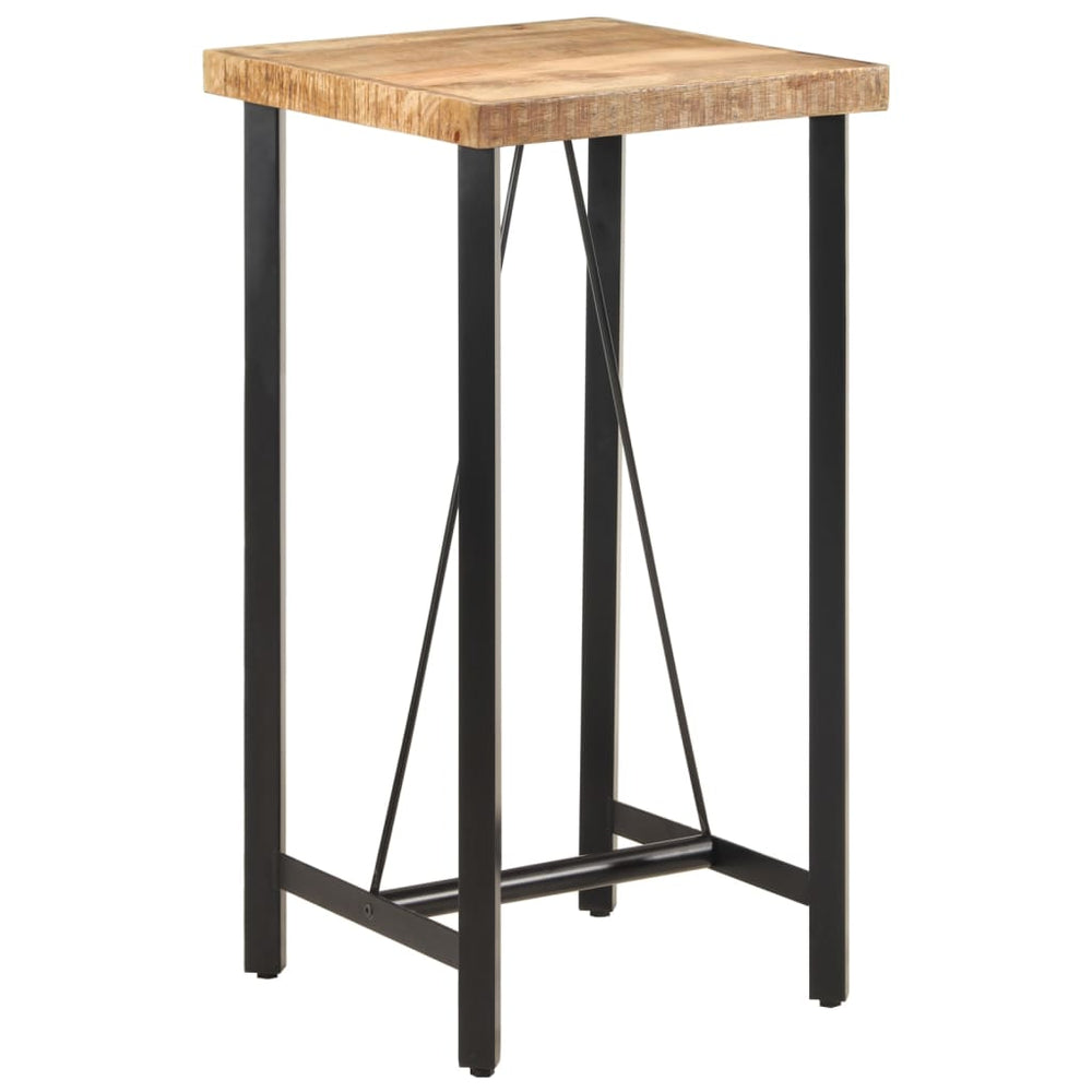 Bar table, 55x55x107cm, solid mango wood and iron