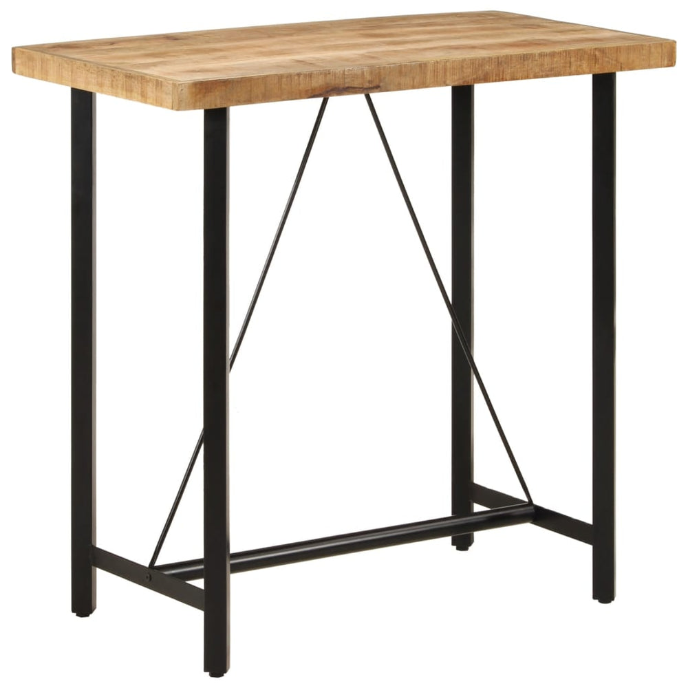 Bar table, 110x55x107cm, solid mango wood and iron