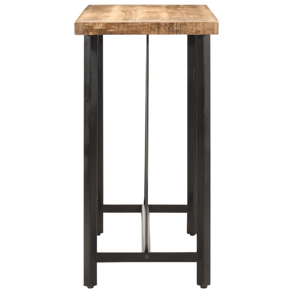 Bar table, 110x55x107cm, solid mango wood and iron